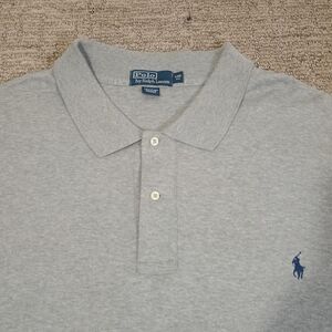 Polo Ralph Lauren 5XB Big & Tall Gray Polo Shirt 100% Cotton